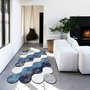Conceptum Alfombra Wookece298 Azul Claro, Turquesa, Lila y Azul Marino 100 x 200 cm